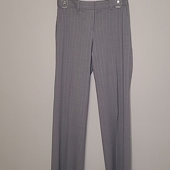 Theory Pants - Theory Dress Pants - Flare Style Gray Pinstripe